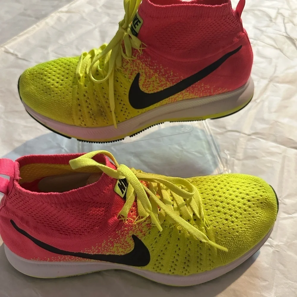 Nike Bright Pink and Lime Green Sneakers
